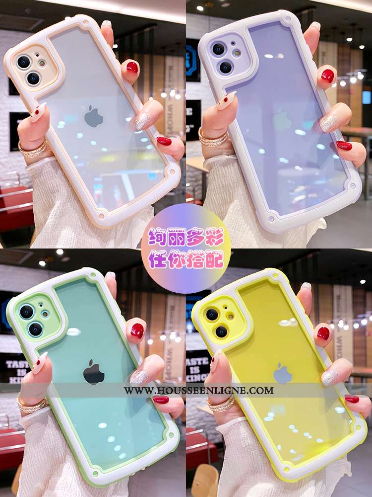 Coque iPhone 11 Charmant Ultra Fluide Doux Rose Silicone Mignonne Vent