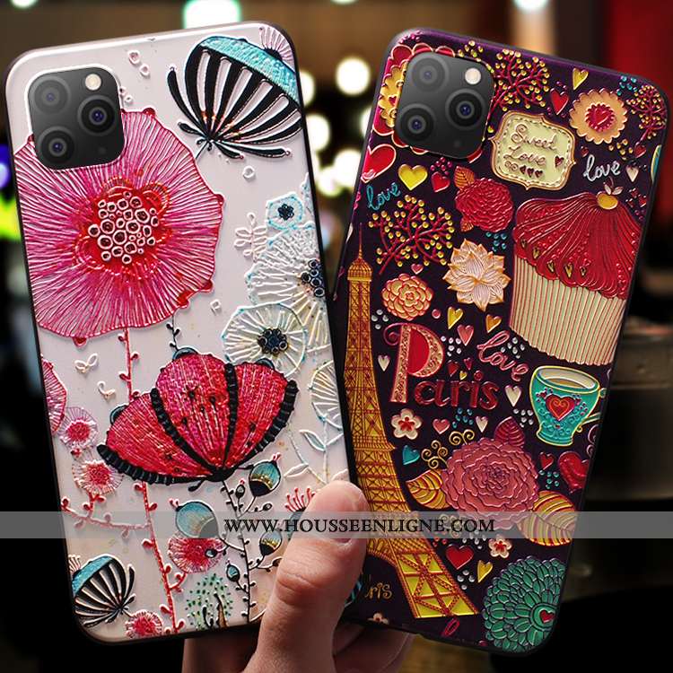 Coque iPhone 11 Fluide Doux Silicone Incassable Net Rouge Créatif Nouveau Délavé En Daim Bleu