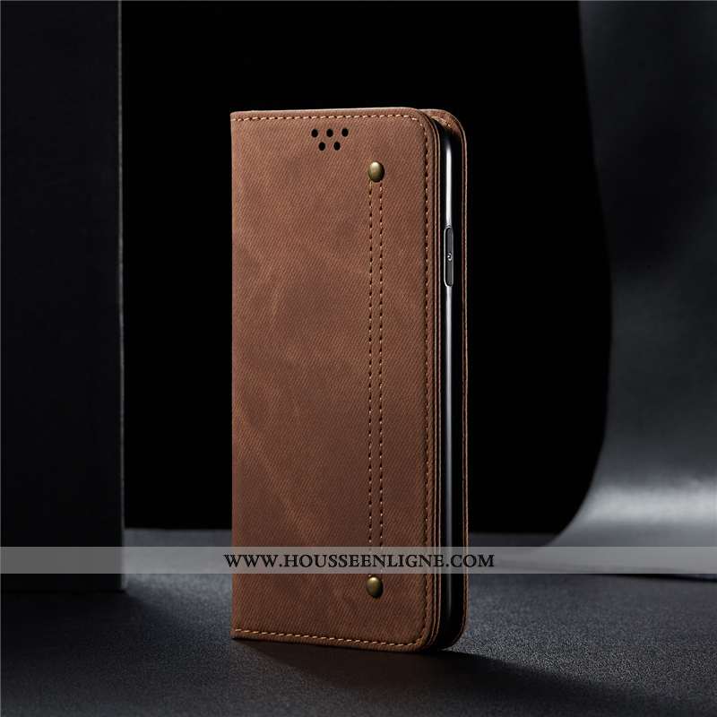 Coque iPhone 11 Modèle Fleurie Cuir Véritable Incassable Noir Luxe Étui
