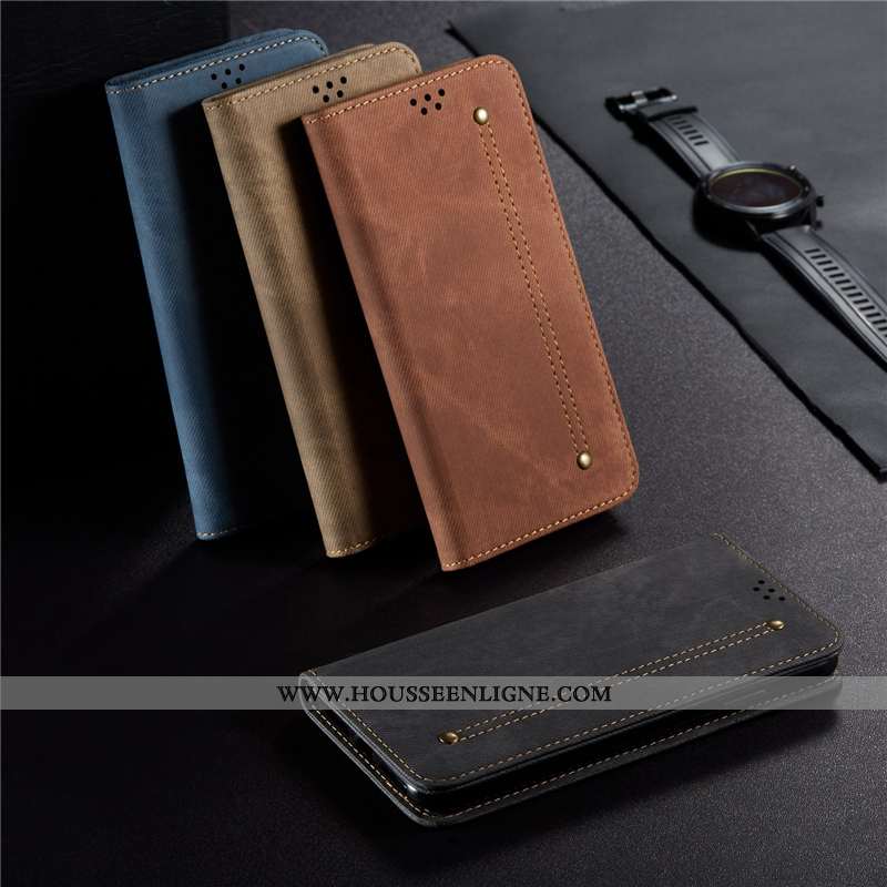 Coque iPhone 11 Modèle Fleurie Cuir Véritable Incassable Noir Luxe Étui