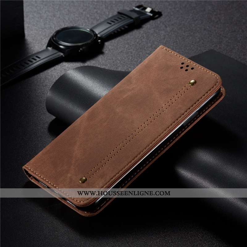 Coque iPhone 11 Modèle Fleurie Cuir Véritable Incassable Noir Luxe Étui