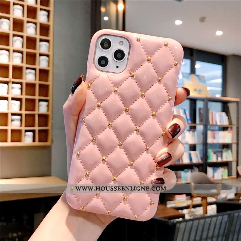 Coque iPhone 11 Pro Créatif Tendance Cuir Incassable Europe Net Rouge