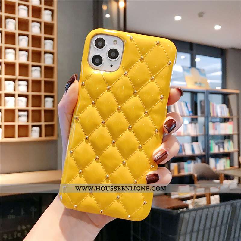 Coque iPhone 11 Pro Créatif Tendance Cuir Incassable Europe Net Rouge