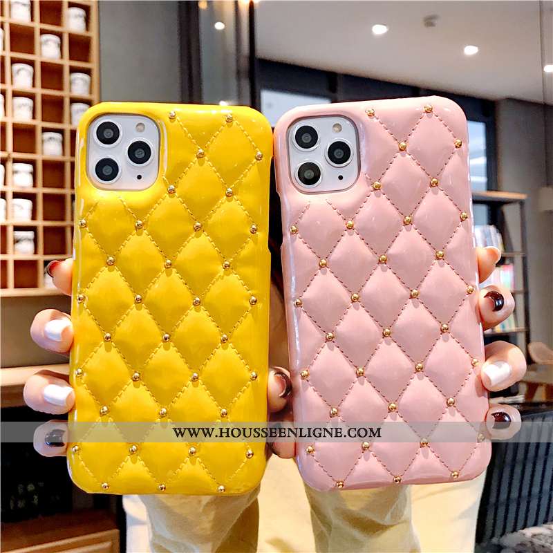 Coque iPhone 11 Pro Créatif Tendance Cuir Incassable Europe Net Rouge