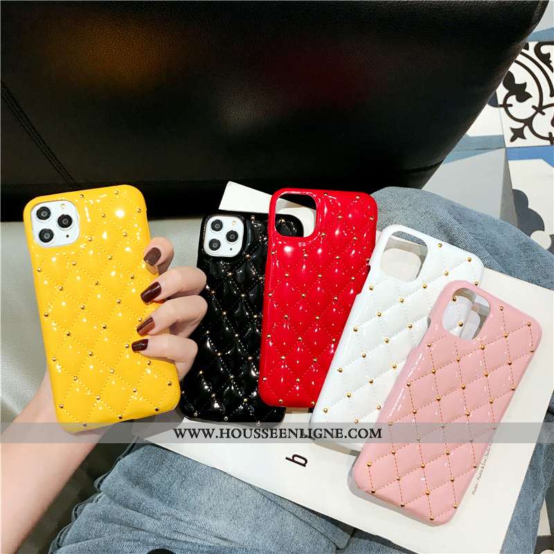 Coque iPhone 11 Pro Créatif Tendance Cuir Incassable Europe Net Rouge