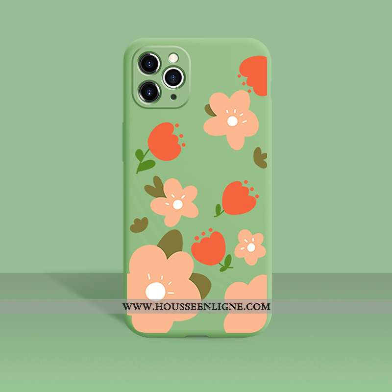 Coque iPhone 11 Pro Créatif Tendance Délavé En Daim Téléphone Portable Silicone Incassable Vent Bleu