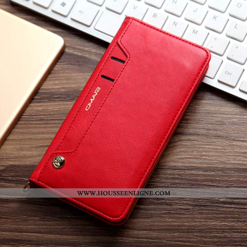Coque iPhone 11 Pro Cuir Protection Bleu Téléphone Portable Incassable Étui