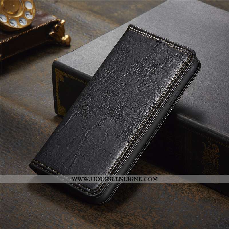 Coque iPhone 11 Pro Max Cuir Modèle Fleurie Arbres Tout Compris Luxe Simple Marron