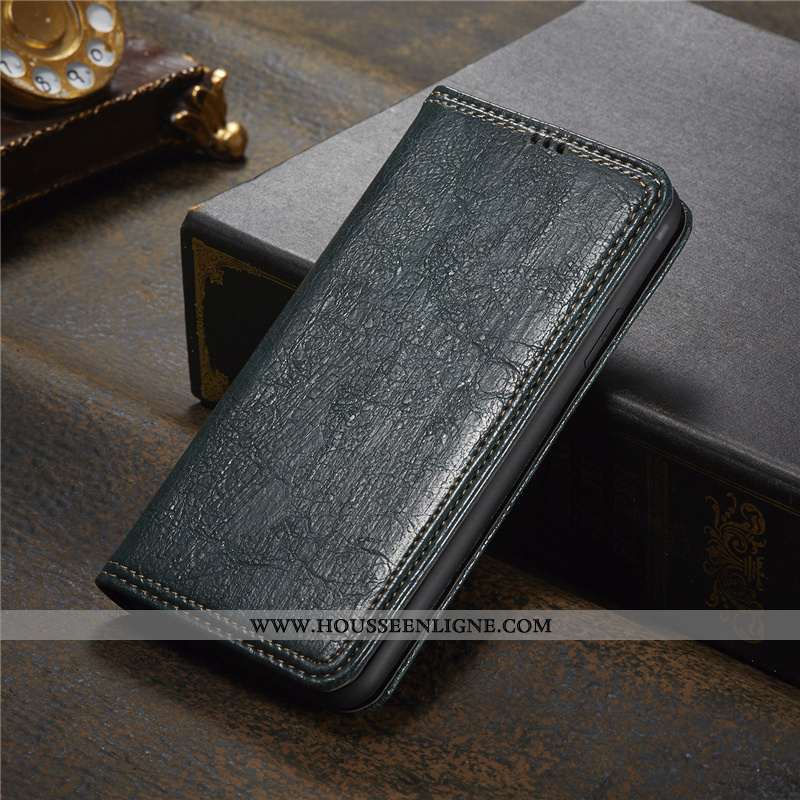 Coque iPhone 11 Pro Max Cuir Modèle Fleurie Arbres Tout Compris Luxe Simple Marron
