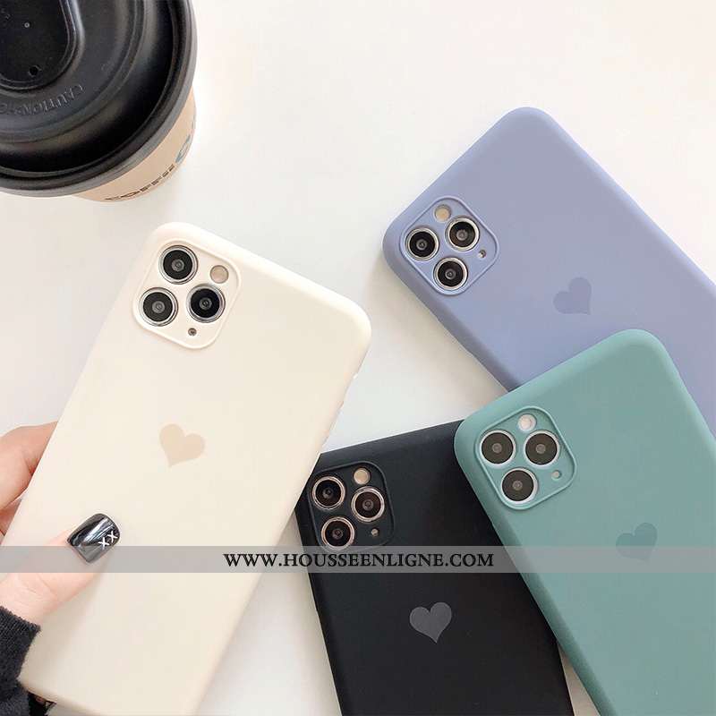 Coque iPhone 11 Pro Max Protection Personnalité Étui Charmant Ultra Silicone Légère Blanche