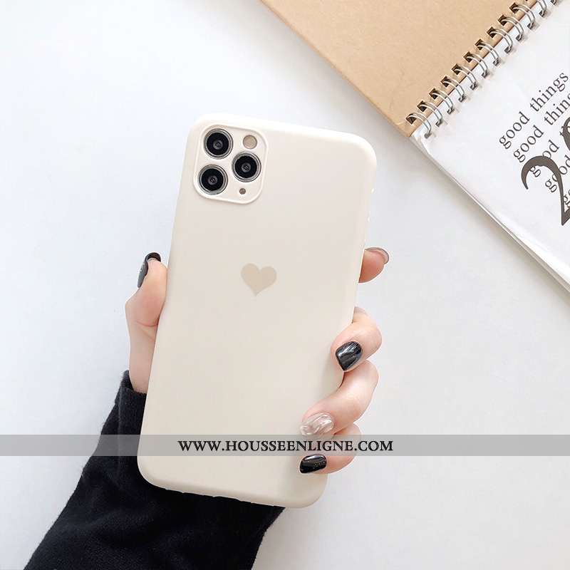Coque iPhone 11 Pro Max Protection Personnalité Étui Charmant Ultra Silicone Légère Blanche