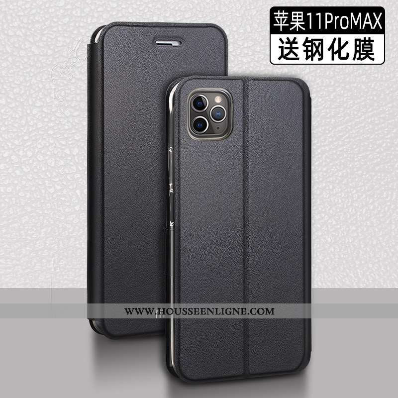 Coque iPhone 11 Pro Max Protection Ultra Bleu Marin Silicone Incassable Téléphone Portable Mesh Bleu