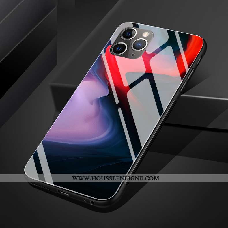 Coque iPhone 11 Pro Max Protection Verre Silicone Couleur Téléphone Portable Multicolore Art Coloré