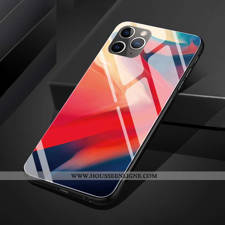 Coque iPhone 11 Pro Max Protection Verre Silicone Couleur Téléphone Portable Multicolore Art Coloré