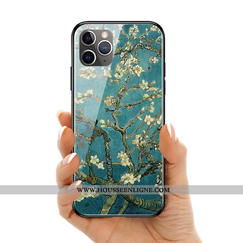 Coque iPhone 11 Pro Max Silicone Protection Ciel Étoilé Europe Peinture À L'huile Bleu