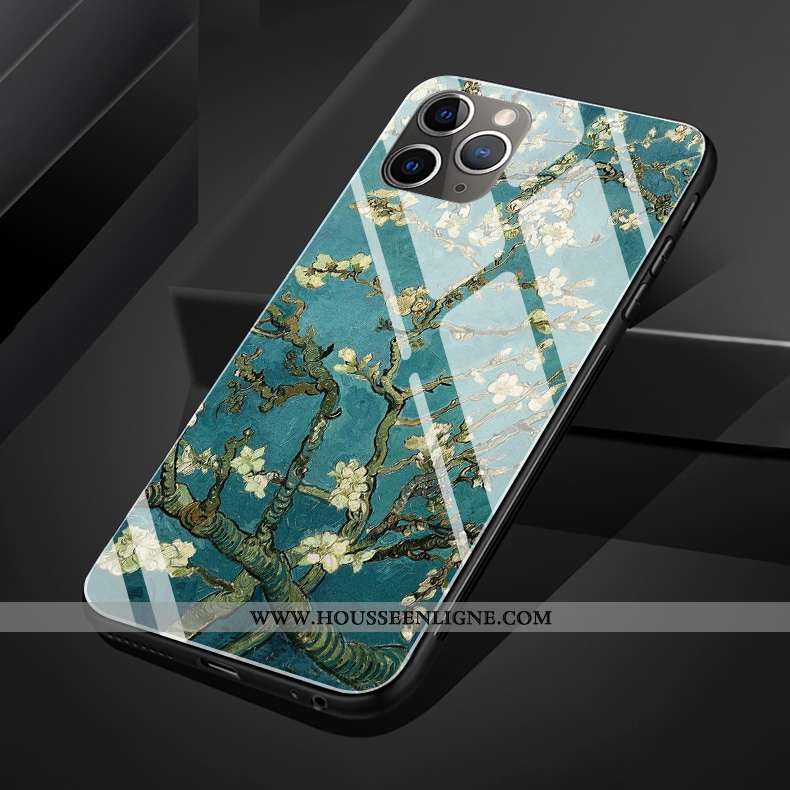 Coque iPhone 11 Pro Max Silicone Protection Ciel Étoilé Europe Peinture À L'huile Bleu