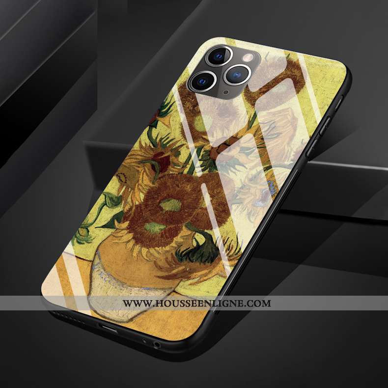 Coque iPhone 11 Pro Max Silicone Protection Ciel Étoilé Europe Peinture À L'huile Bleu