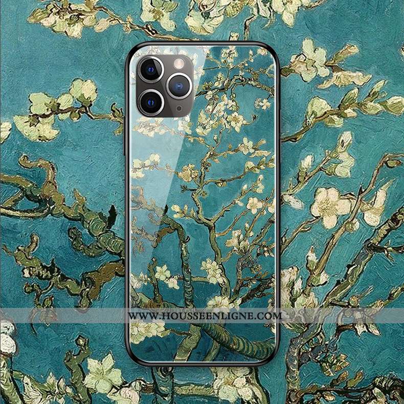 Coque iPhone 11 Pro Max Silicone Protection Ciel Étoilé Europe Peinture À L'huile Bleu