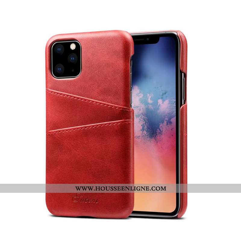 Coque iPhone 11 Pro Max Ultra Tendance Étui Business Délavé En Daim Incassable Téléphone Portable Ma