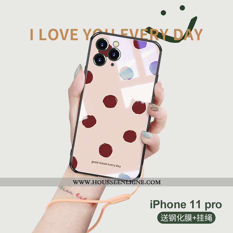 Coque iPhone 11 Pro Personnalité Créatif Rose Nouveau Bleu Tout Compris