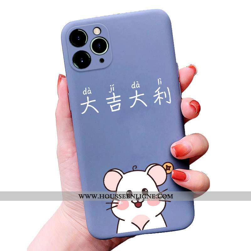 Coque iPhone 11 Pro Personnalité Créatif Tendance Téléphone Portable Net Rouge Silicone Verte