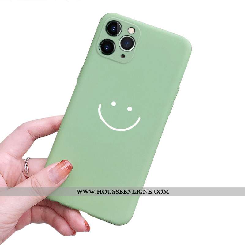 Coque iPhone 11 Pro Personnalité Fluide Doux Rose Tout Compris Téléphone Portable Silicone