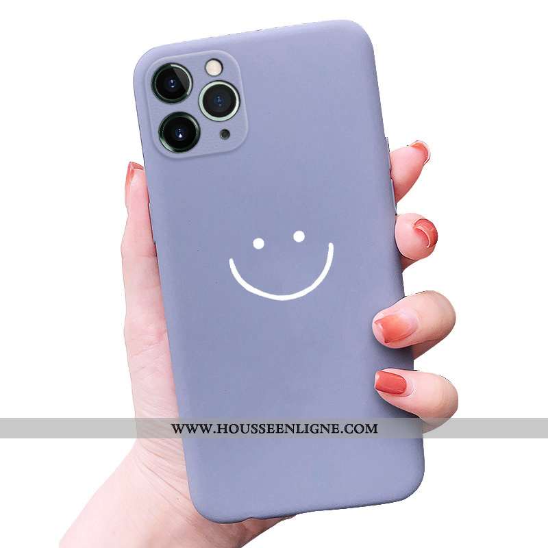 Coque iPhone 11 Pro Personnalité Fluide Doux Rose Tout Compris Téléphone Portable Silicone