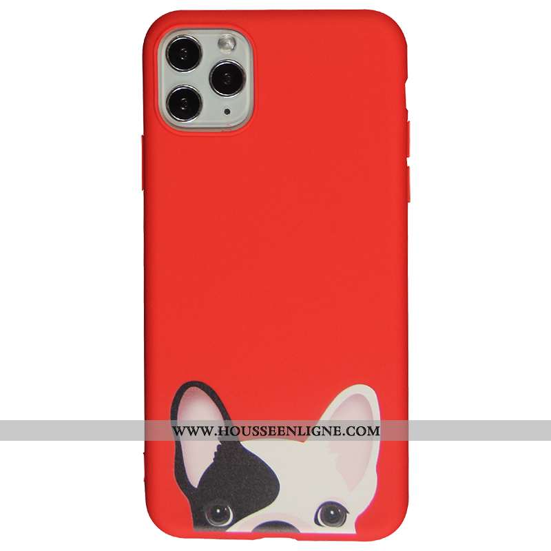 Coque iPhone 11 Pro Silicone Dessin Animé Fluide Doux Petit Charmant Bleu Frais