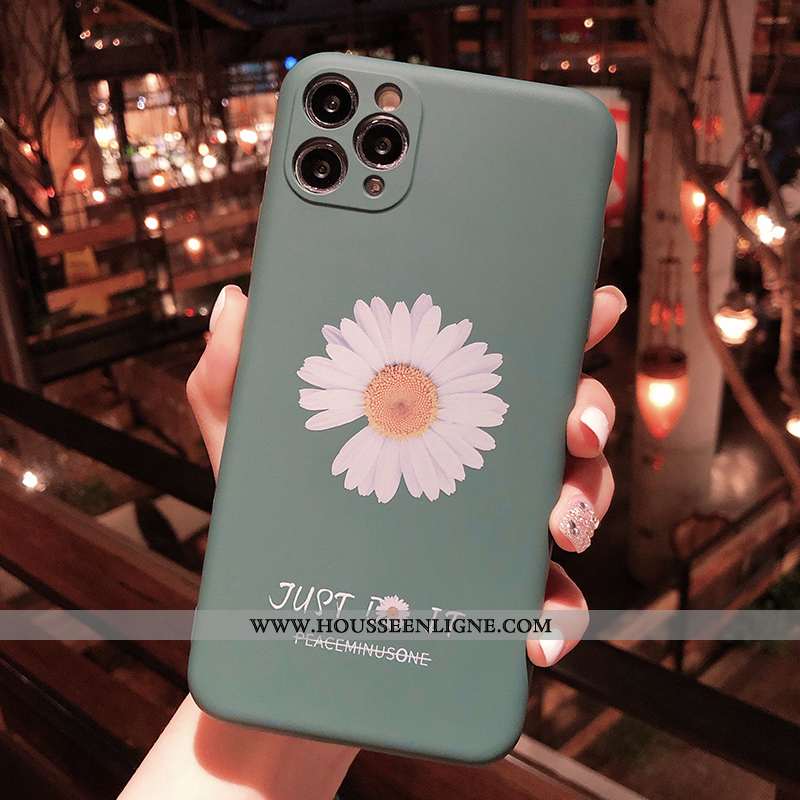 Coque iPhone 11 Pro Silicone Délavé En Daim Bleu Téléphone Portable Fluide Doux Tout Compris Tendanc