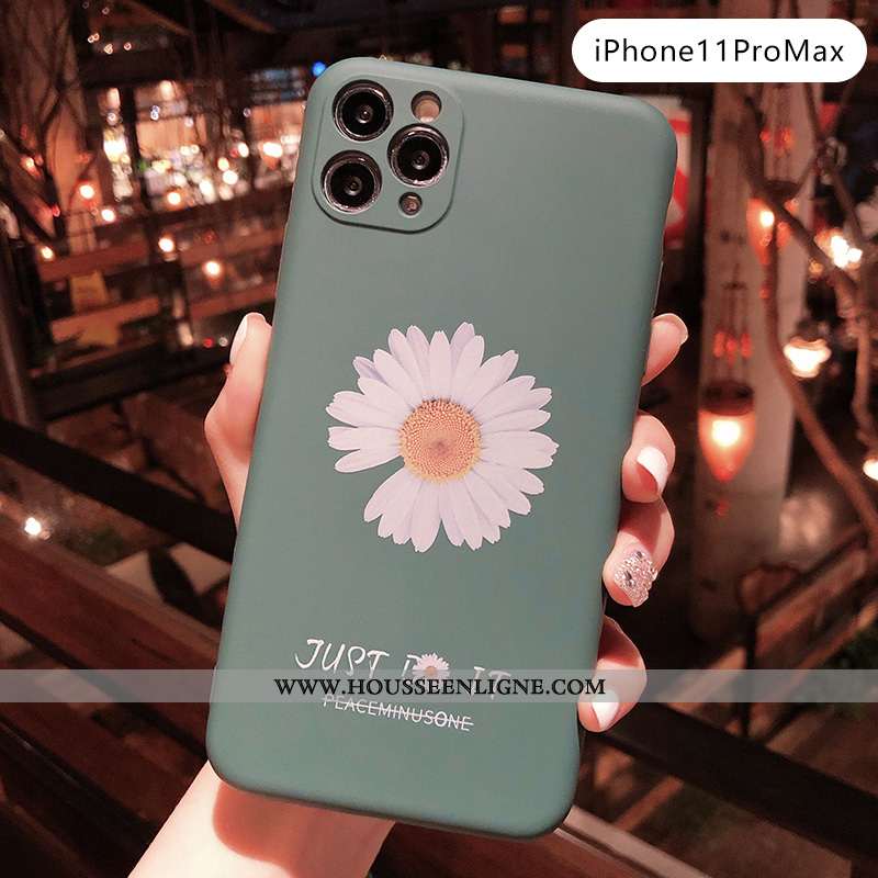 Coque iPhone 11 Pro Silicone Délavé En Daim Bleu Téléphone Portable Fluide Doux Tout Compris Tendanc