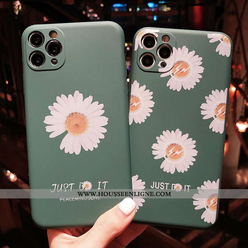 Coque iPhone 11 Pro Silicone Délavé En Daim Bleu Téléphone Portable Fluide Doux Tout Compris Tendanc