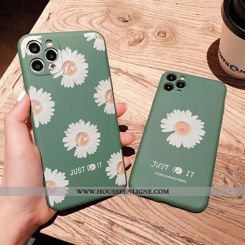 Coque iPhone 11 Pro Silicone Délavé En Daim Bleu Téléphone Portable Fluide Doux Tout Compris Tendanc
