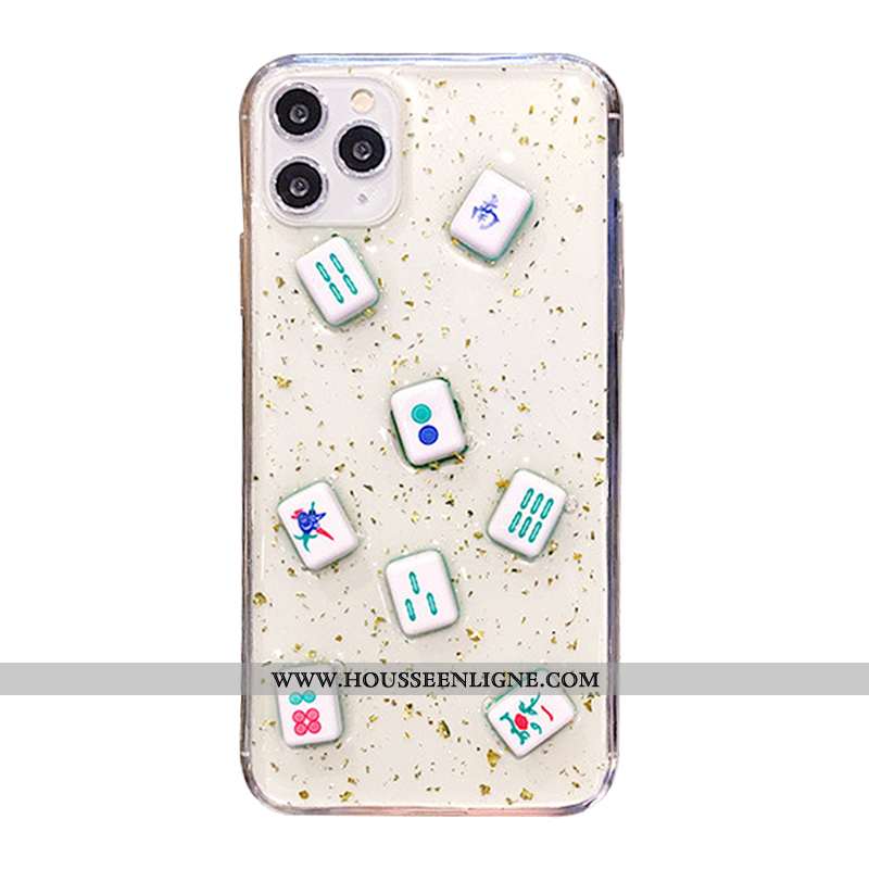 Coque iPhone 11 Pro Transparent Fluide Doux Noir Silicone Étui Dimensionnel Téléphone Portable