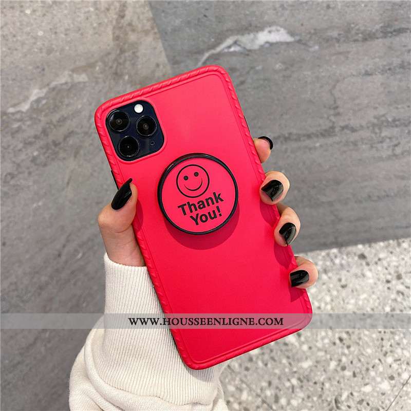 Coque iPhone 11 Pro Téléphone Portable Support Vert Souriant Fluo Verte