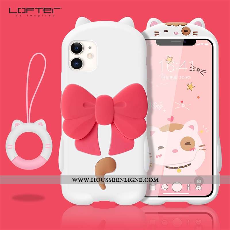 Coque iPhone 11 Protection Dessin Animé Étui Noir Tout Compris Incassable Silicone