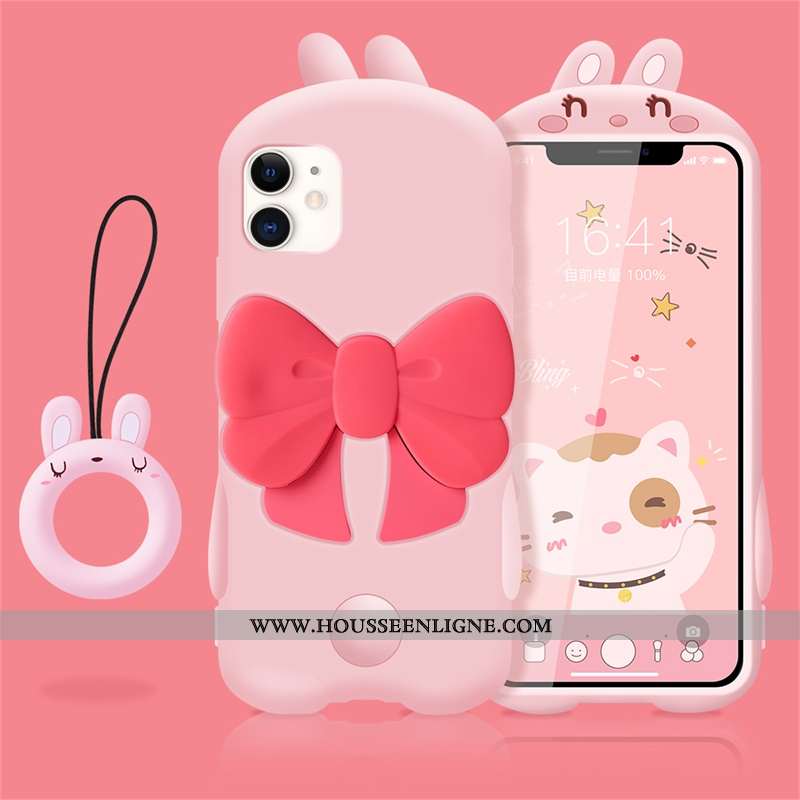 Coque iPhone 11 Protection Dessin Animé Étui Noir Tout Compris Incassable Silicone