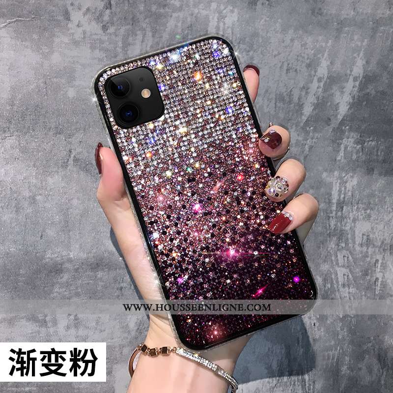 Coque iPhone 11 Silicone Mode Téléphone Portable Vert Créatif Net Rouge Personnalité Verte