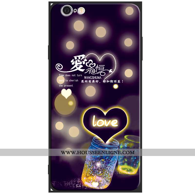 Coque iPhone 6/6s Fluide Doux Protection Personnalité Téléphone Portable Violet Étui