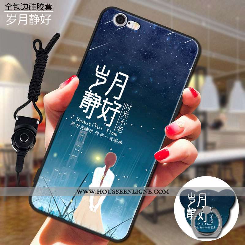 Coque iPhone 6/6s Fluide Doux Protection Personnalité Téléphone Portable Violet Étui