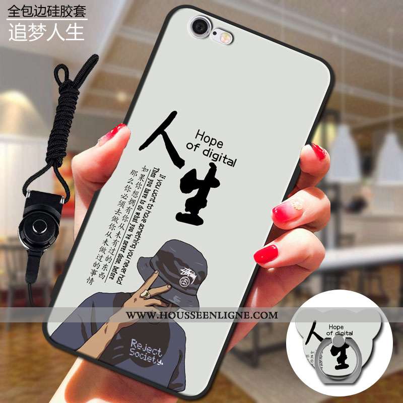 Coque iPhone 6/6s Fluide Doux Protection Personnalité Téléphone Portable Violet Étui