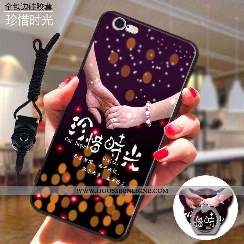 Coque iPhone 6/6s Fluide Doux Protection Personnalité Téléphone Portable Violet Étui