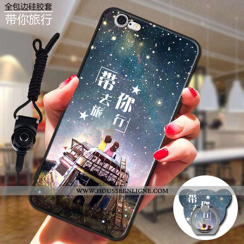 Coque iPhone 6/6s Fluide Doux Protection Personnalité Téléphone Portable Violet Étui