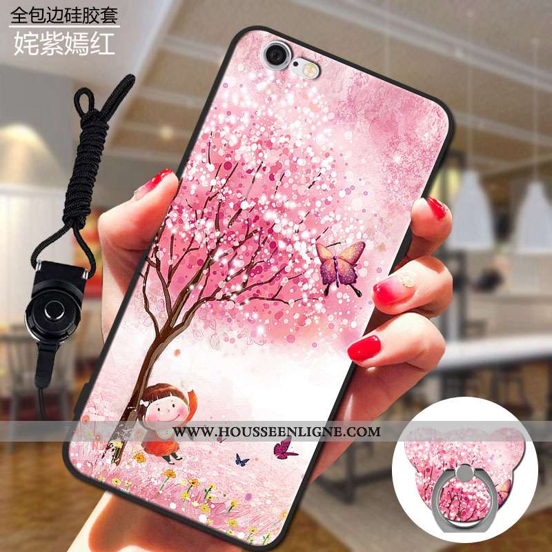 Coque iPhone 6/6s Fluide Doux Protection Personnalité Téléphone Portable Violet Étui
