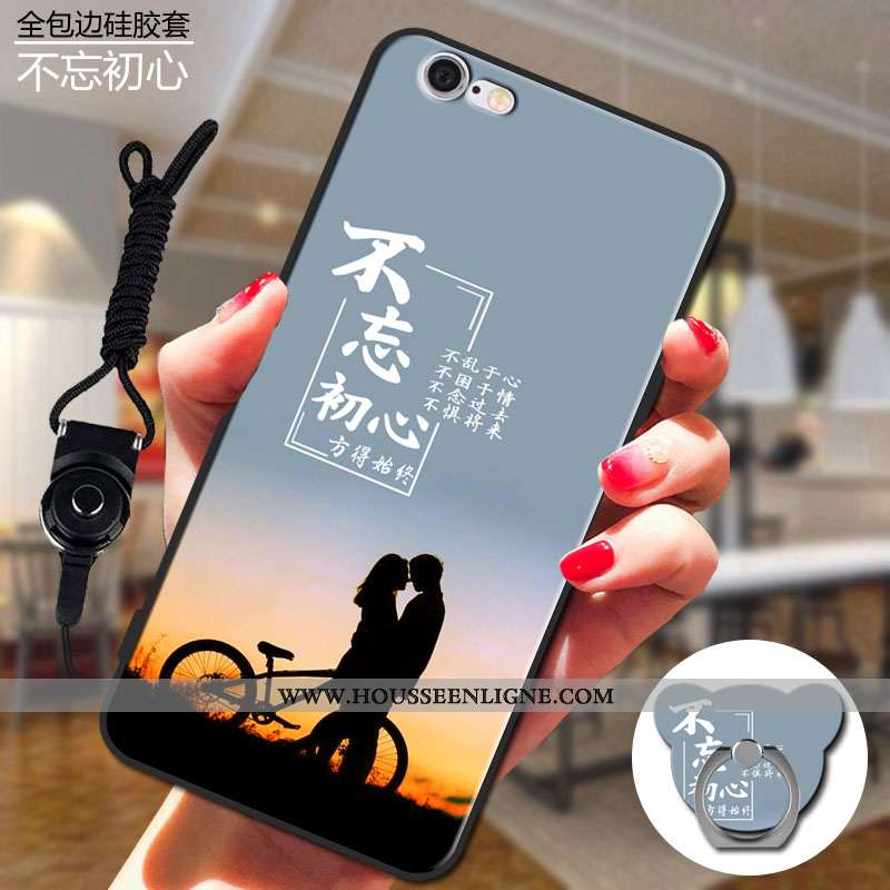 Coque iPhone 6/6s Fluide Doux Protection Personnalité Téléphone Portable Violet Étui