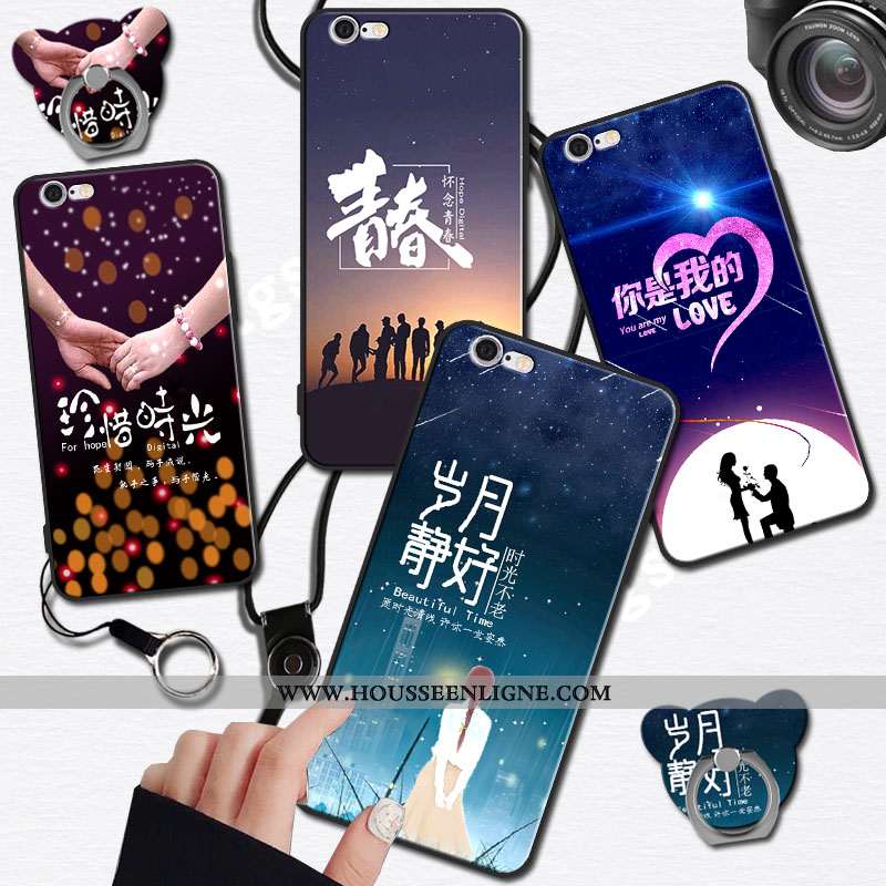 Coque iPhone 6/6s Fluide Doux Protection Personnalité Téléphone Portable Violet Étui