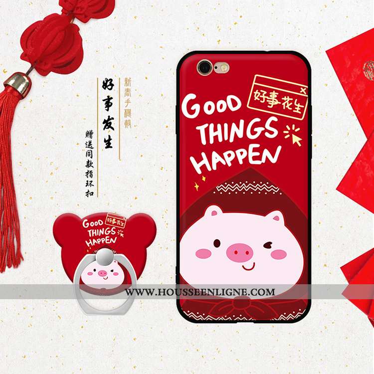 Coque iPhone 6/6s Personnalité Dessin Animé Nouveau Rouge Fluide Doux Téléphone Portable