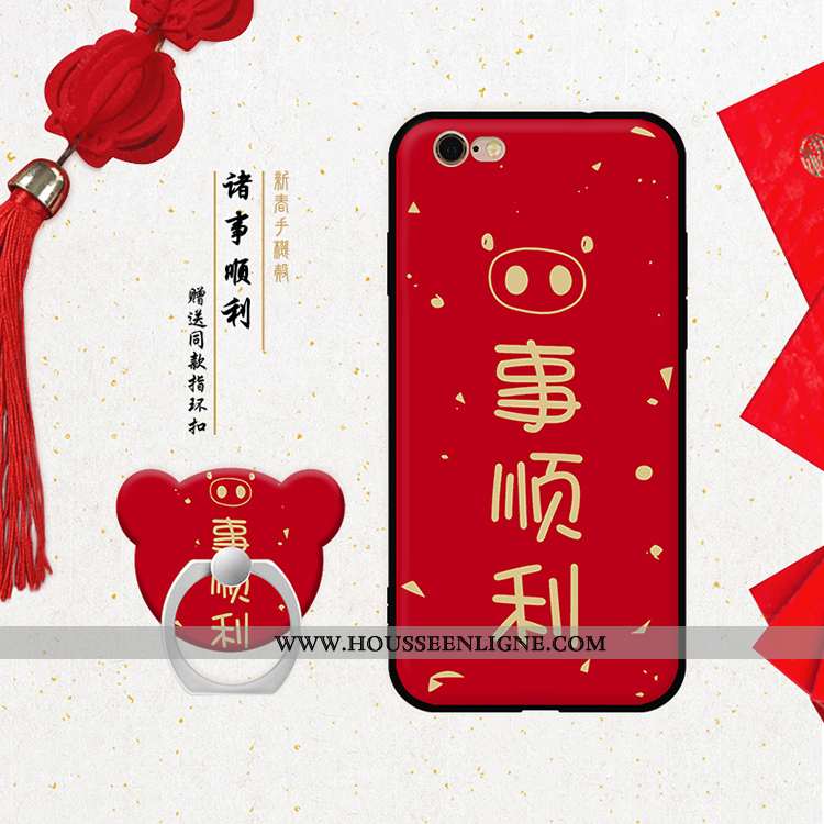 Coque iPhone 6/6s Personnalité Dessin Animé Nouveau Rouge Fluide Doux Téléphone Portable