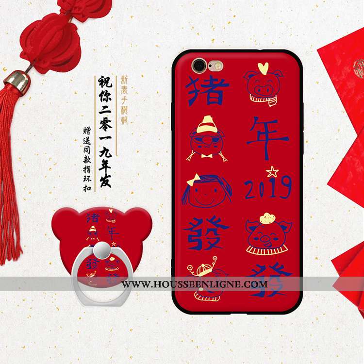 Coque iPhone 6/6s Personnalité Dessin Animé Nouveau Rouge Fluide Doux Téléphone Portable