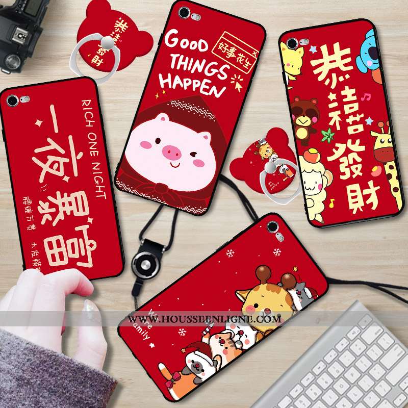 Coque iPhone 6/6s Personnalité Dessin Animé Nouveau Rouge Fluide Doux Téléphone Portable