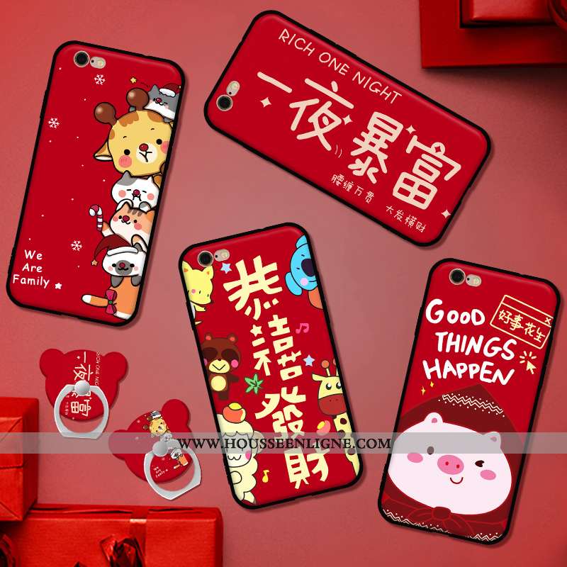 Coque iPhone 6/6s Personnalité Dessin Animé Nouveau Rouge Fluide Doux Téléphone Portable